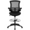 Emma and Oliver Mid-Back Mesh Ergonomic Drafting Chair with Adjustable Foot Ring and Flip-Up Arms